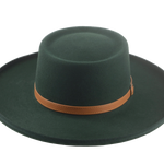 The Vista - Premium Fur Felt Gambler Cowboy Hat For Men in Emerald Green Color | Agnoulita Quality Custom Hats 6