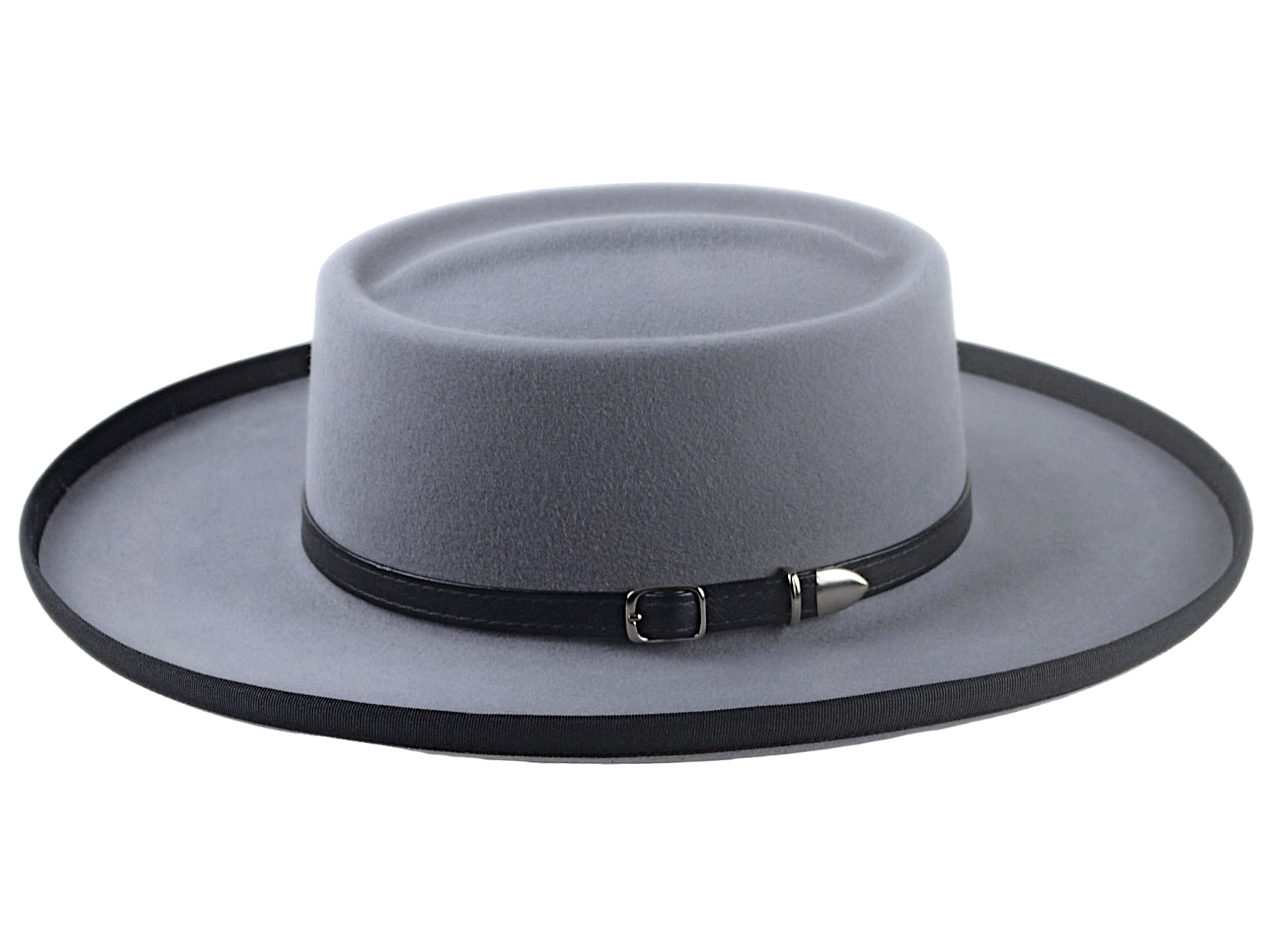 The WILD BILL | Agnoulita Custom Handmade Hats Agnoulita Hats 2 | Grey, Rabbit fur felt, Telescope, Western Style