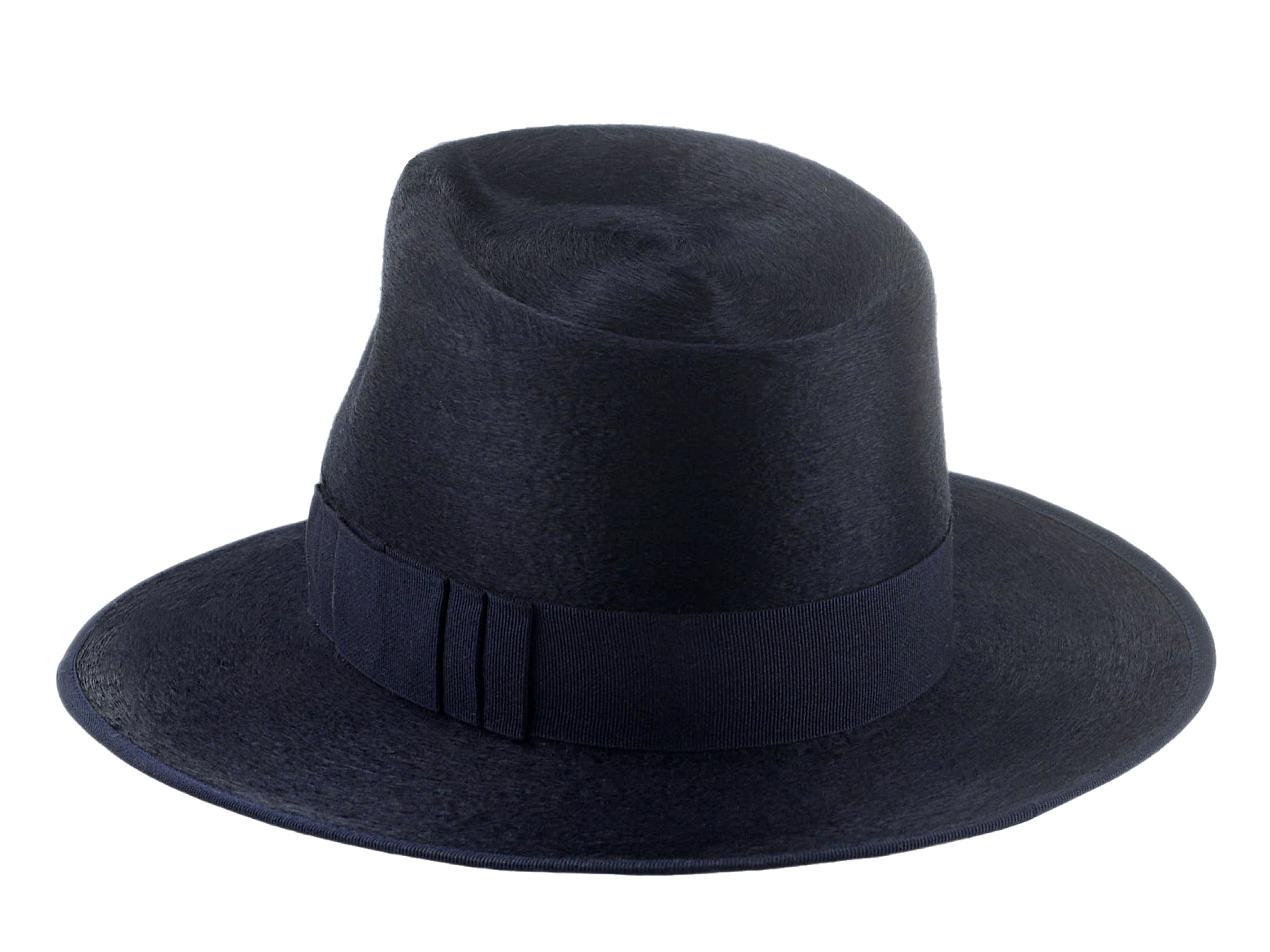 The ZEPHYR | Agnoulita Custom Handmade Hats Agnoulita Hats 3 | Hare Felt, Navy Blue, Rabbit fur felt, Teardrop, Wide Brim Fedora