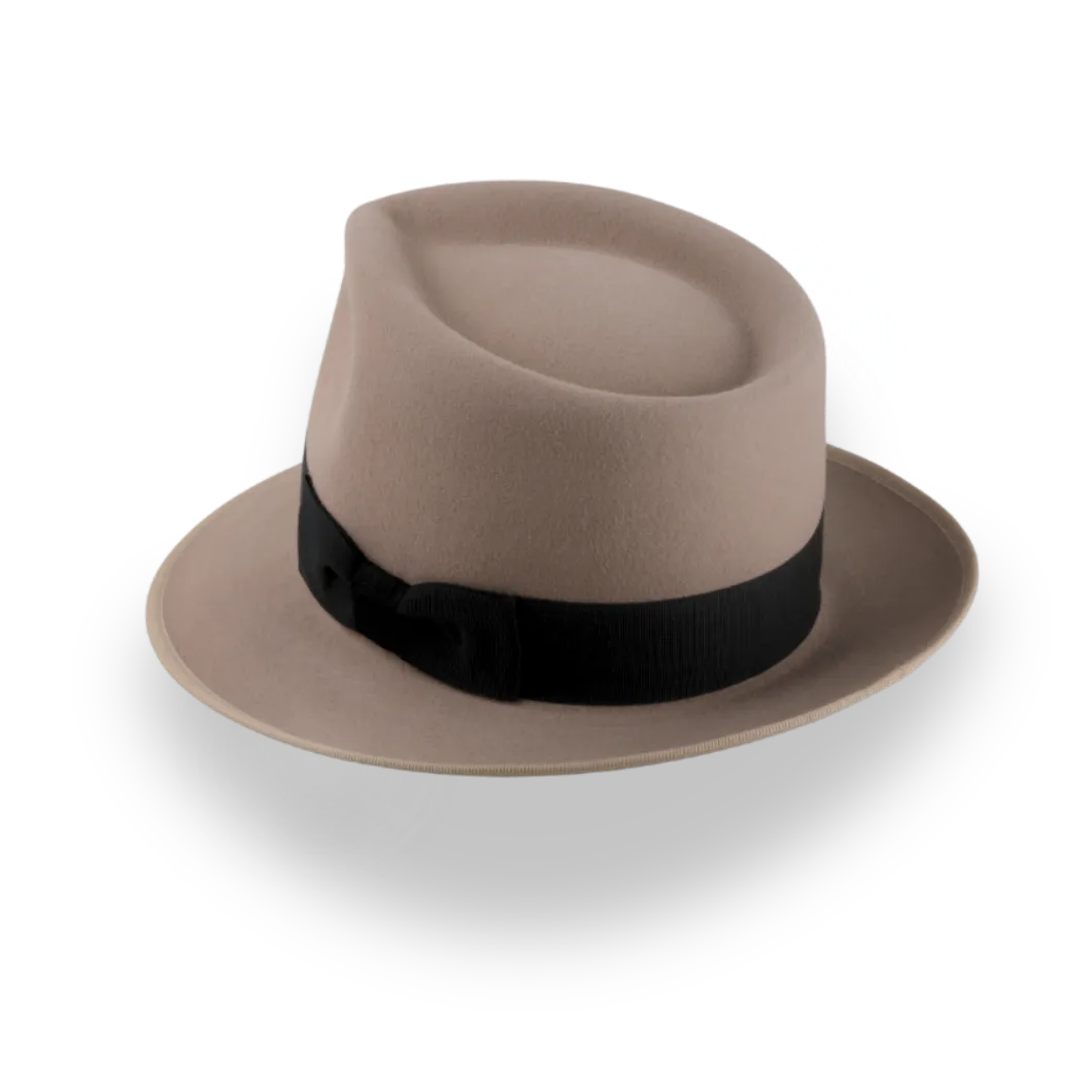 Versatile Tawny Men's Fedora Hat in Rabbit Fur | The Archer - Agnoulita Hats 3