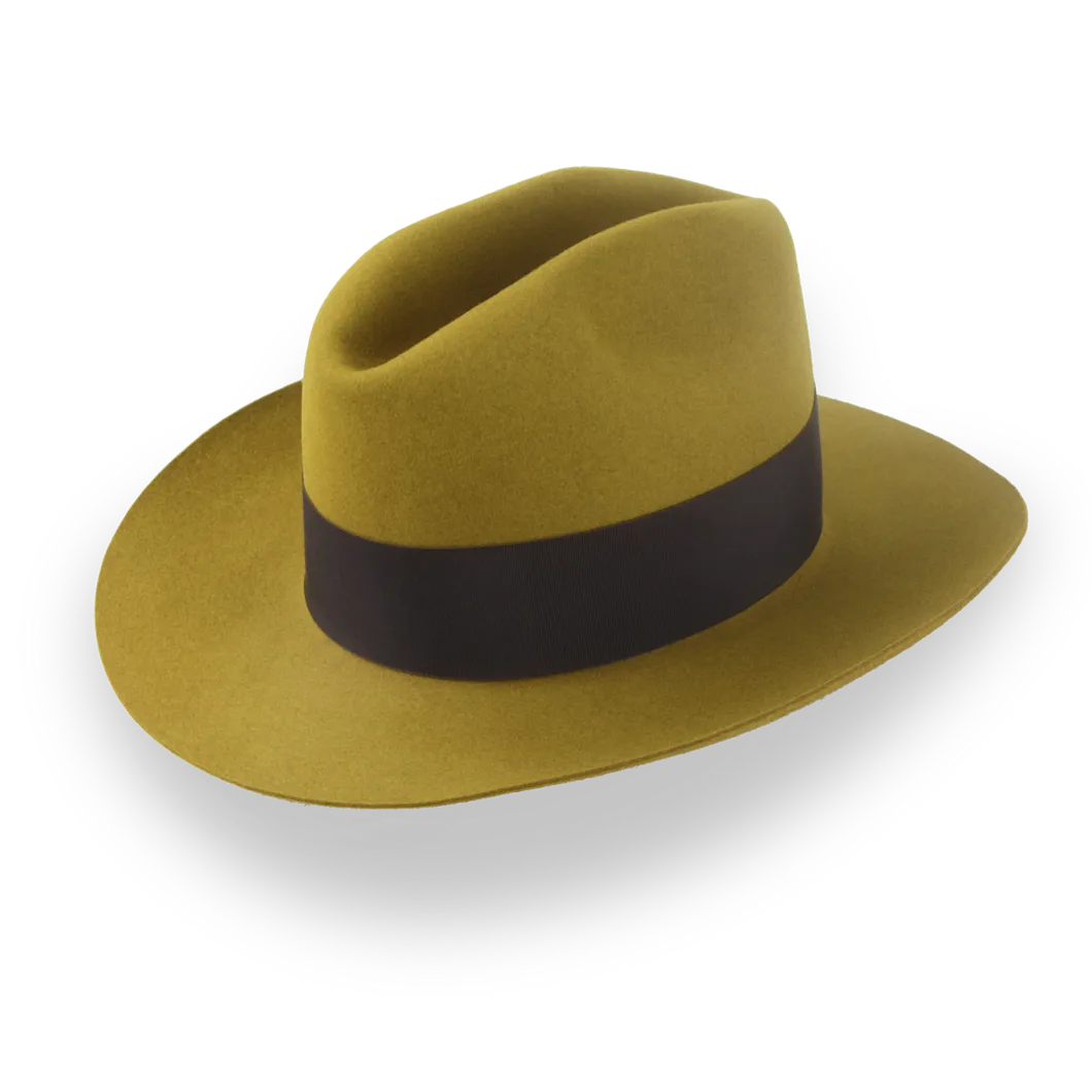 Vintage 1940's Style Fedora Hat in Artisanal Beaver Fur Felt | The Ace - Agnoulita Hats 1