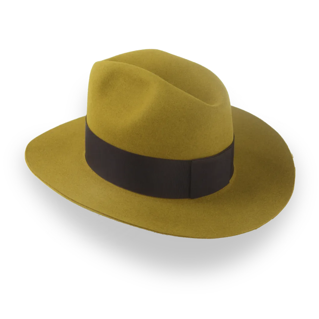 Vintage 1940's Style Fedora Hat in Artisanal Beaver Fur Felt | The Ace - Agnoulita Hats 3