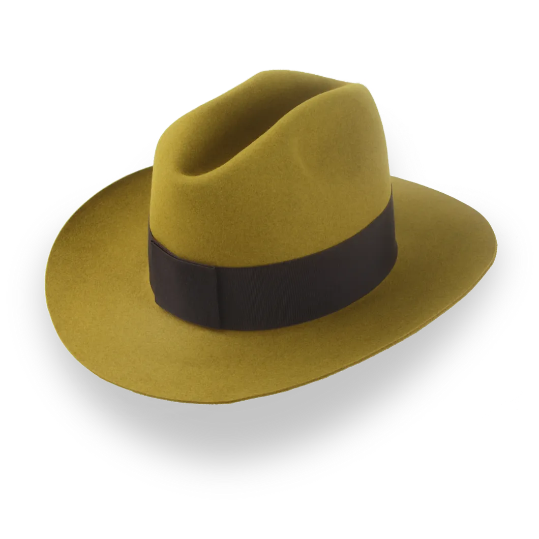 Vintage 1940's Style Fedora Hat in Artisanal Beaver Fur Felt | The Ace - Agnoulita Hats 4