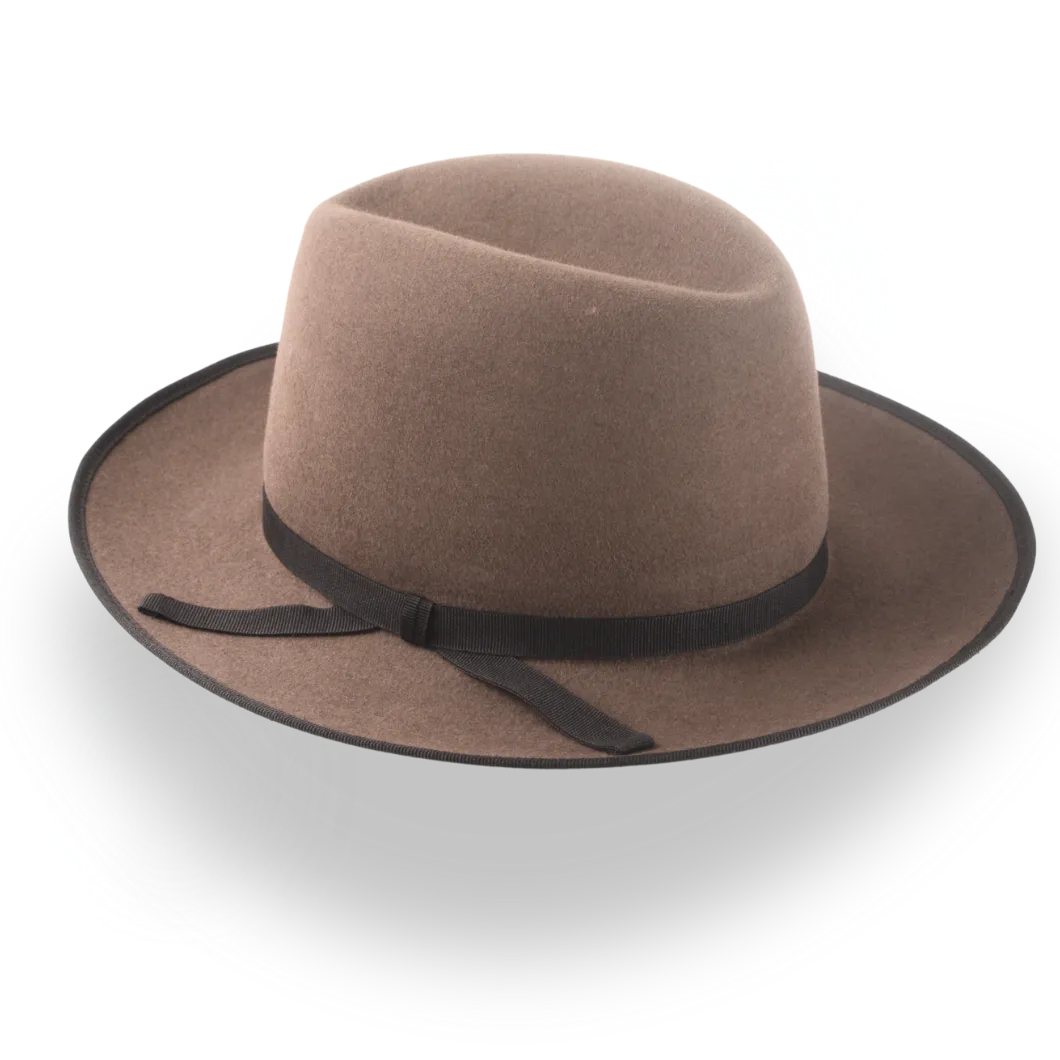 Wide Brim Western Fedora Hat with Classic 3-Inch Brim | The Wayfarer - Agnoulita Hats 3