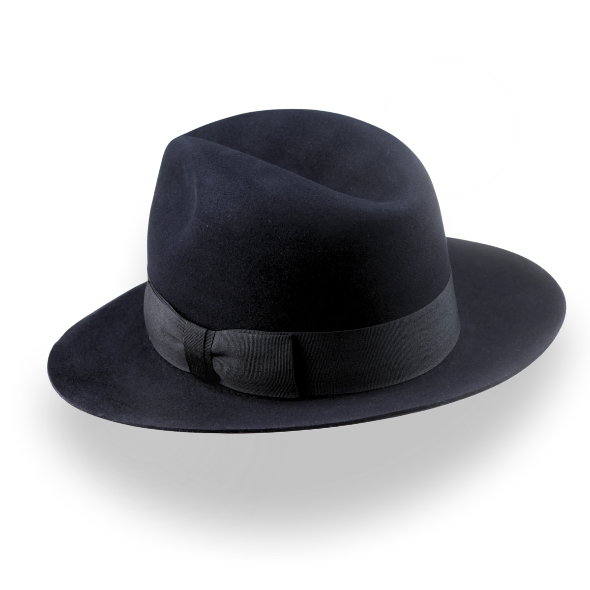The Nexus | Denim Blue Rabbit Fur Classic Fedora – Agnoulita Hats