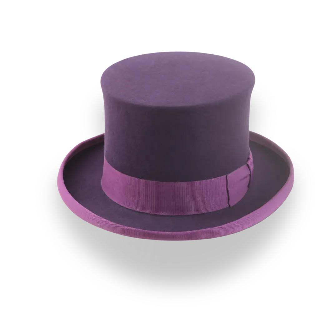 Men’s Byzantine Purple Top Hat in Rabbit Fur Felt | The Amethyst - Agnoulita Hats 6 