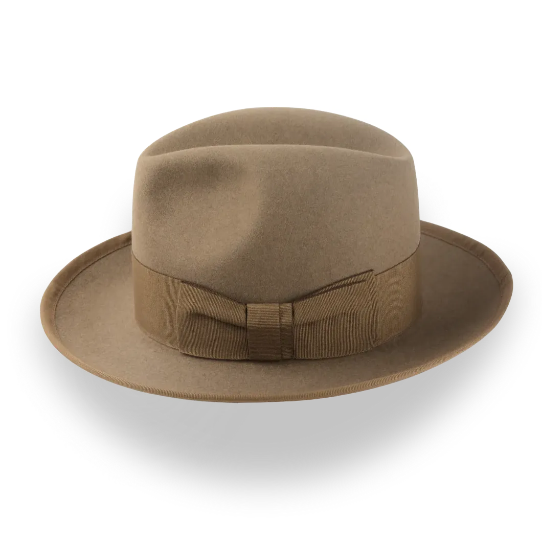 Chapeau fedora noir haute couronne | Le Castor | Feutre de castor sur mesure - France Chapeau fedora noir haute couronne | Le Castor | Feutre de castor sur mesure - France