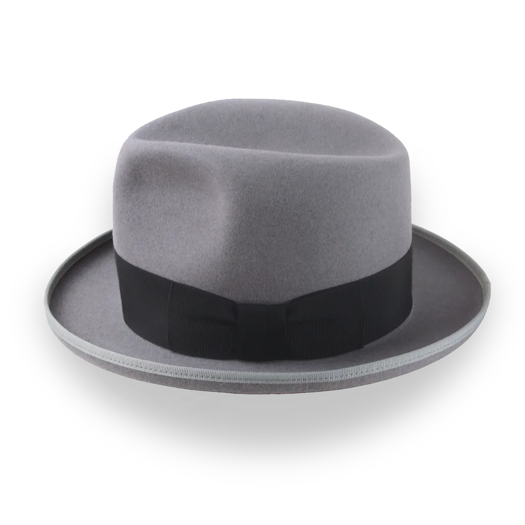 1920s Style Homburg Hat in Luxurious Beaver Fur Felt | The Grandmaster - Agnoulita Hats 2 