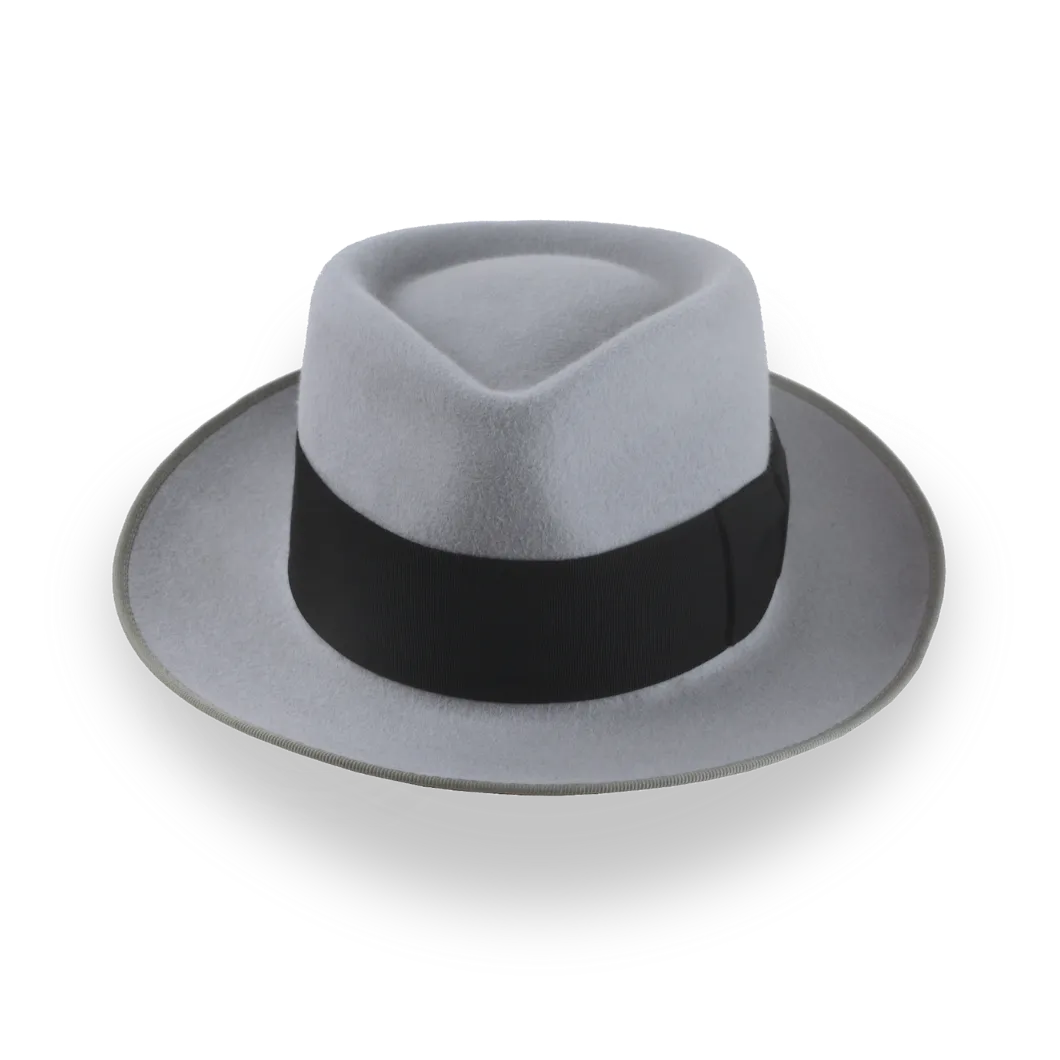 1940s Mens Grey Fedora - Custom Handcrafted | The Julep - Agnoulita Hats 6 