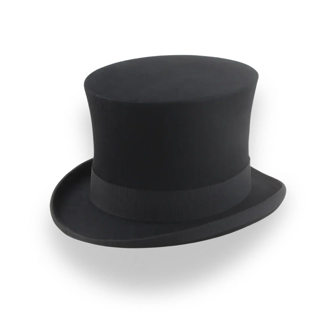 Black Fur Felt Top Hat with Tall Crown | The Paragon - Agnoulita Hats 4 