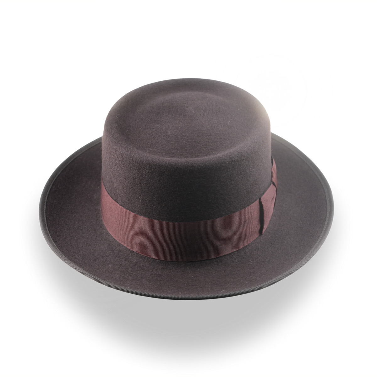 The Edit | Chocolate Porkpie Fedora in European Wool – Agnoulita Hats