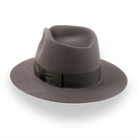 Rear view of the Desperado outback fedora showing teardrop crown shape and handcrafted felt construction