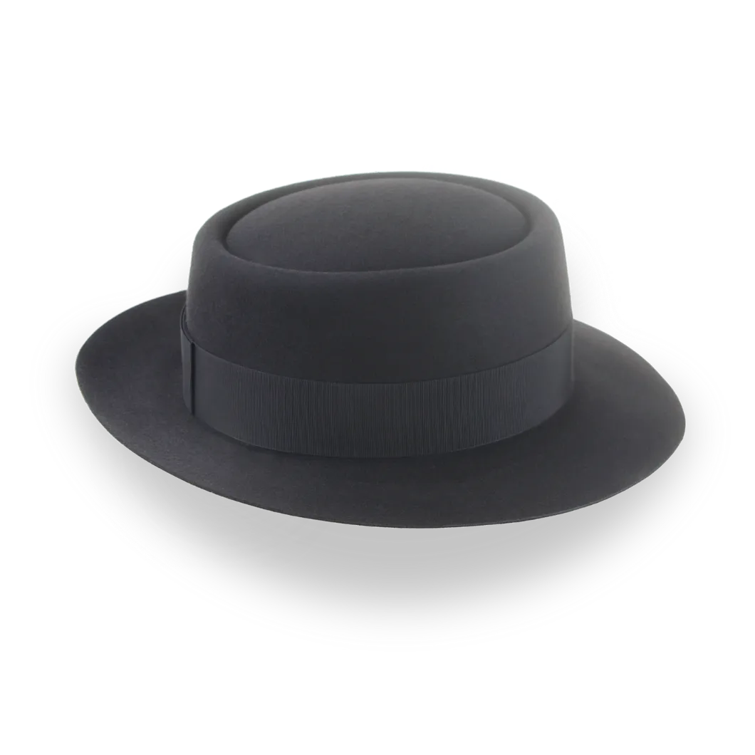 All Black Jazz Musician Hat in Smooth Fur Felt | The Cosmo - Agnoulita Hats 5 
