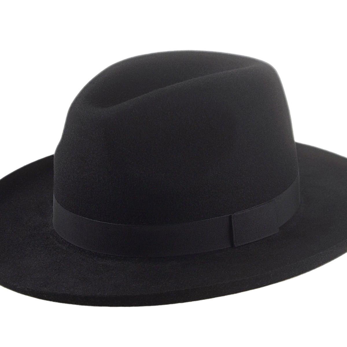 Black Pencil Rolled Brim Fedora - The Rocco | Agnoulita Hats