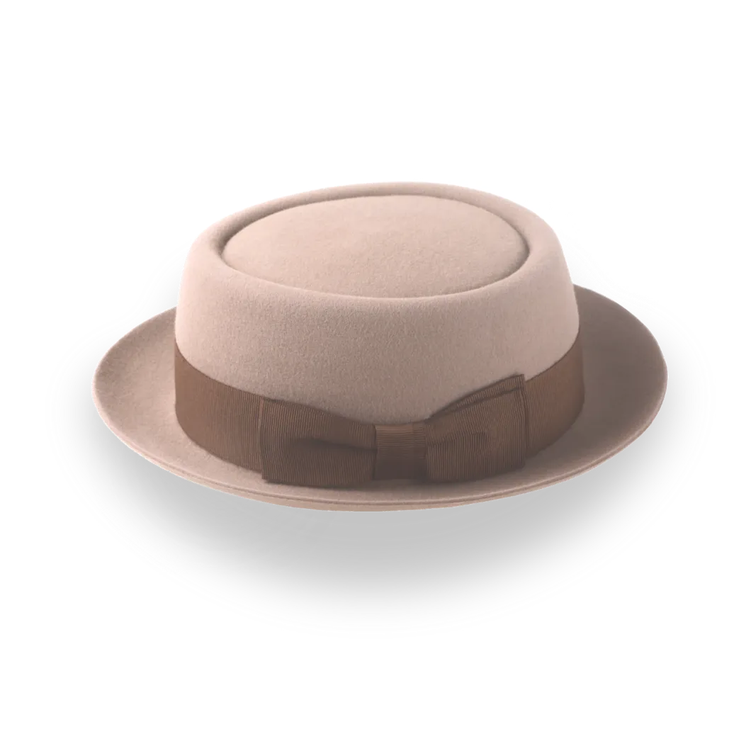 Fawn Classic Telescope Crown Porkpie Hat in Fur Felt | The Soul - Agnoulita Hats 2 
