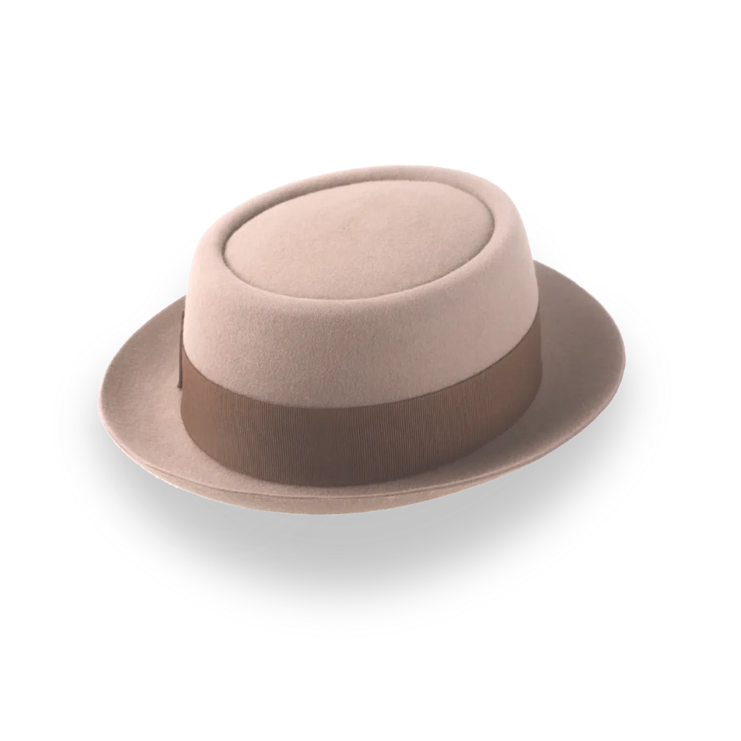 Fawn Classic Telescope Crown Porkpie Hat in Fur Felt | The Soul - Agnoulita Hats 4 