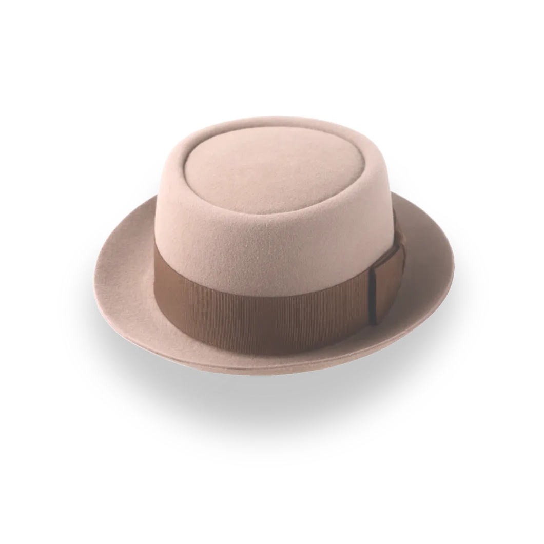 Fawn Classic Telescope Crown Porkpie Hat in Fur Felt | The Soul - Agnoulita Hats 6 