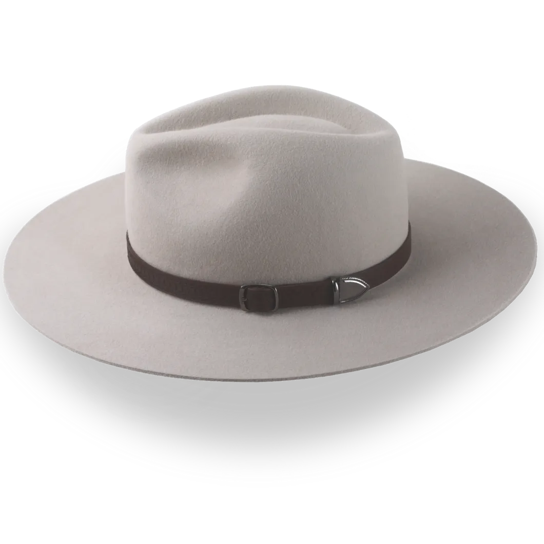 Beige Western Style Flat Brim Hat with Iconic Crown | The Cactus - Agnoulita Hats 2 