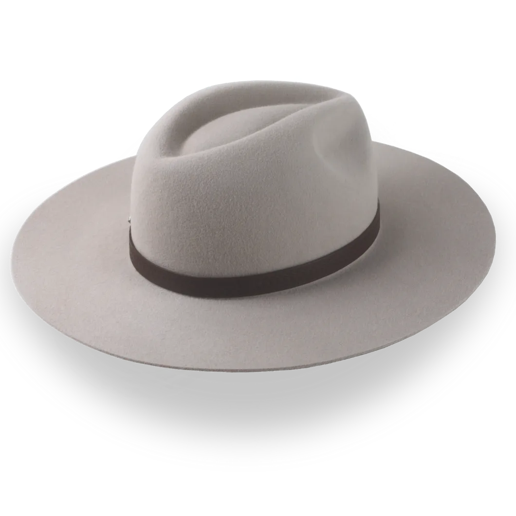 Beige Western Style Flat Brim Hat with Iconic Crown | The Cactus - Agnoulita Hats 4 