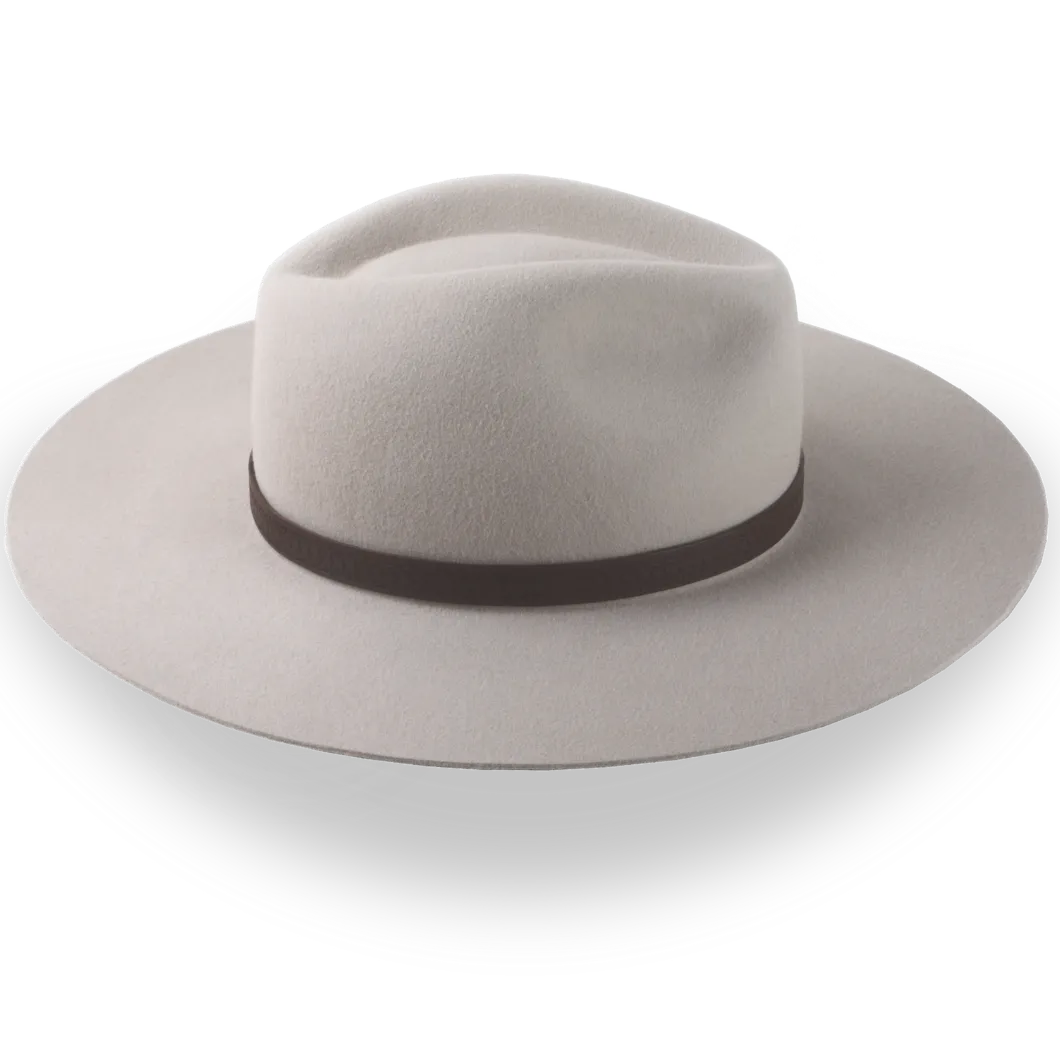Beige Western Style Flat Brim Hat with Iconic Crown | The Cactus - Agnoulita Hats 5 
