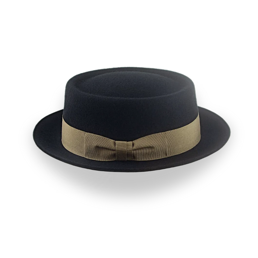 Black Casual Porkpie Hat | The Antico - Agnoulita Hats 2 