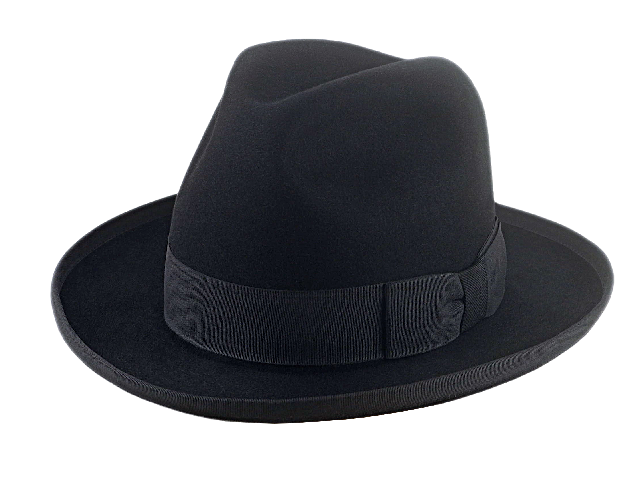 Center-Dent Homburg Fedora | The AEROLITHE | Custom Handmade Hat Agnoulita Hats 1 | Black, Center-dent, Homburg Fedora, Rabbit fur felt
