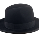 Center-Dent Homburg Fedora | The AEROLITHE | Custom Handmade Hat Agnoulita Hats 5 | Black, Center-dent, Homburg Fedora, Rabbit fur felt