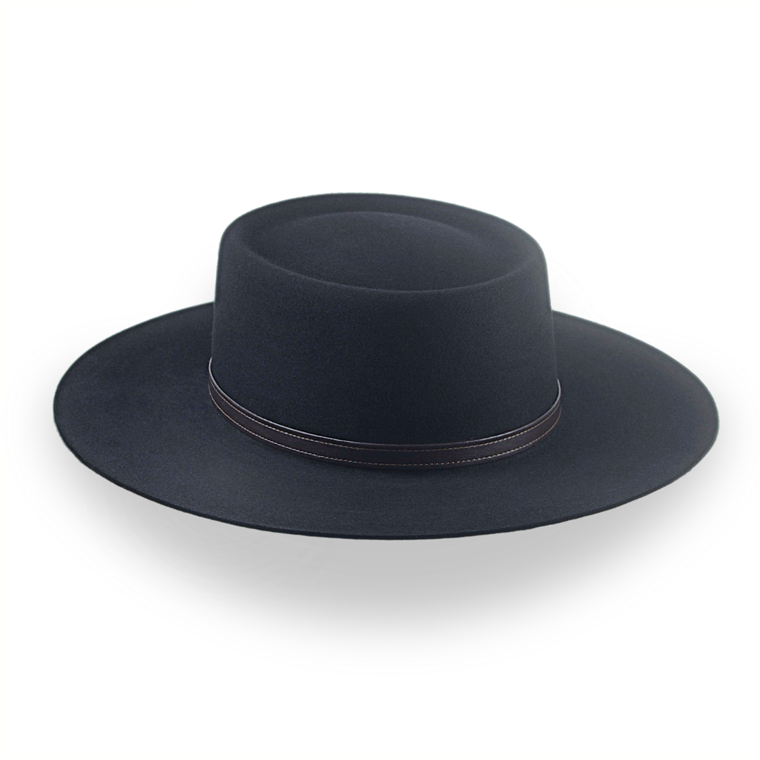 Black broad brimmed hat deals