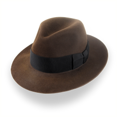 Brun Fedora-hatt från 1940-talet - specialtillverkad | The Silkstone