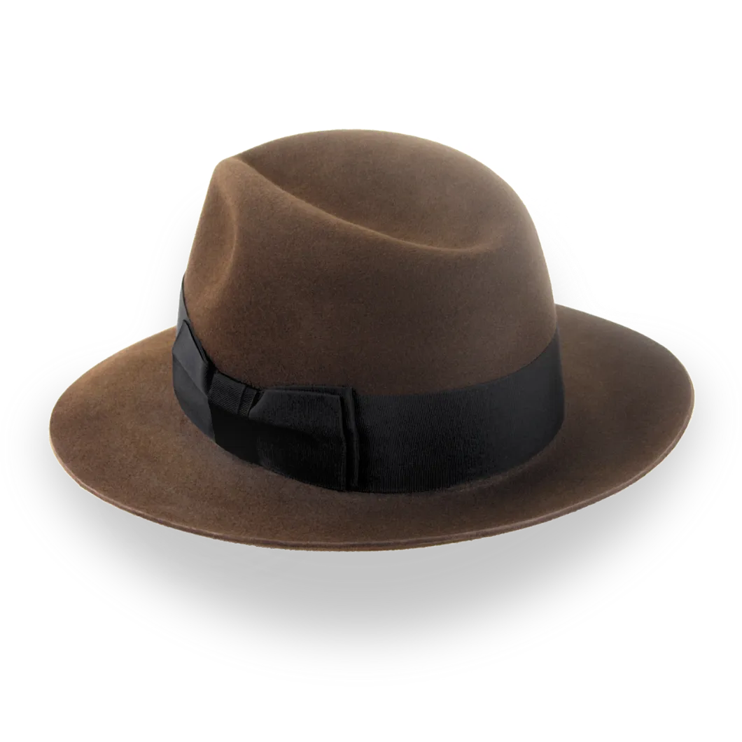 The Silkstone | Chocolate 1940s Fur Felt Fedora – Agnoulita Hats display picture 1