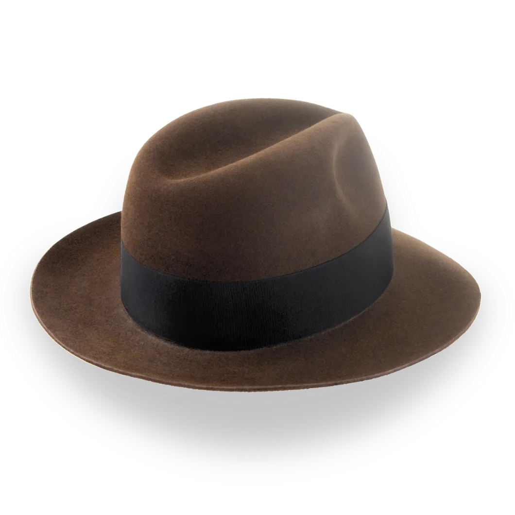 Brown 1940s Fedora Hat - Custom Crafted | The Silkstone - Agnoulita Hats 4 