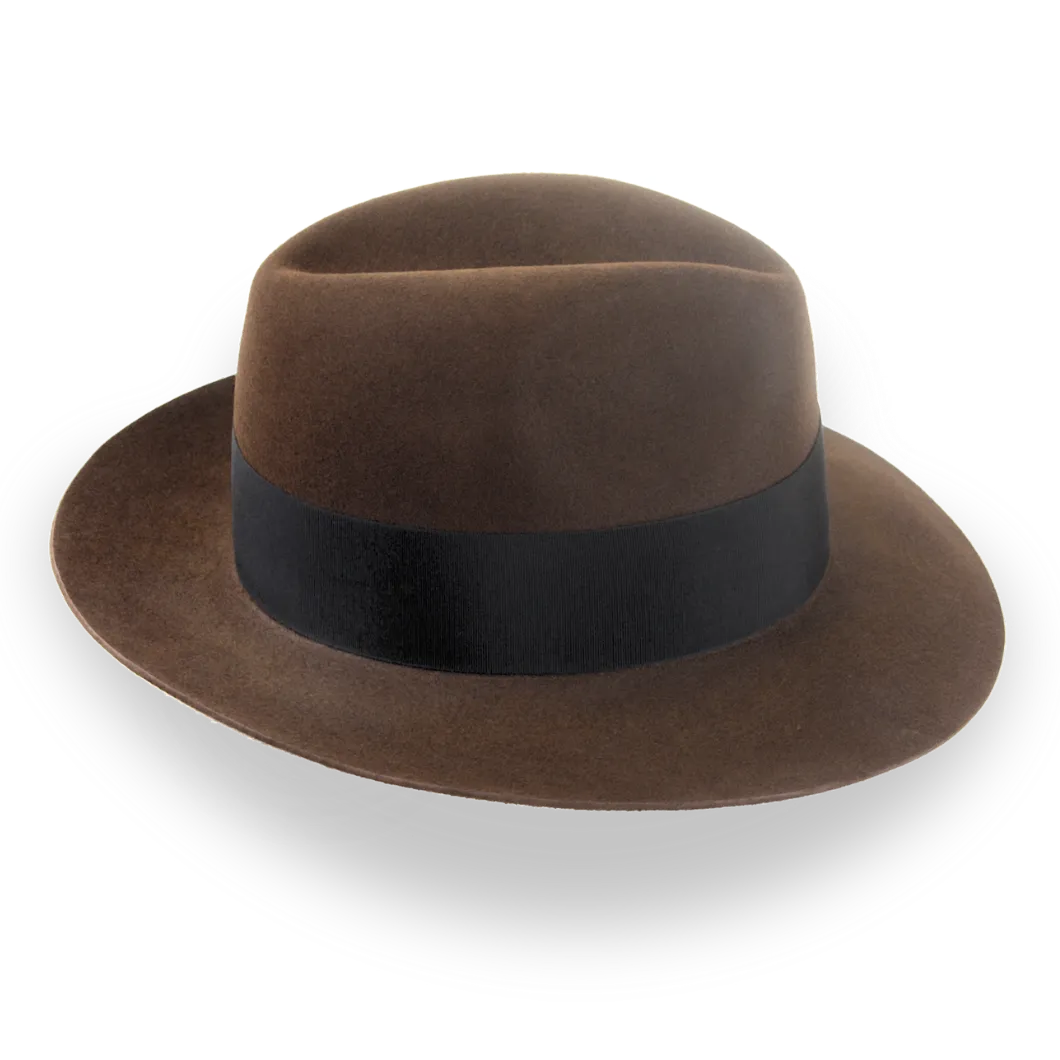 The Silkstone | Chocolate 1940s Fur Felt Fedora – Agnoulita Hats display picture 1