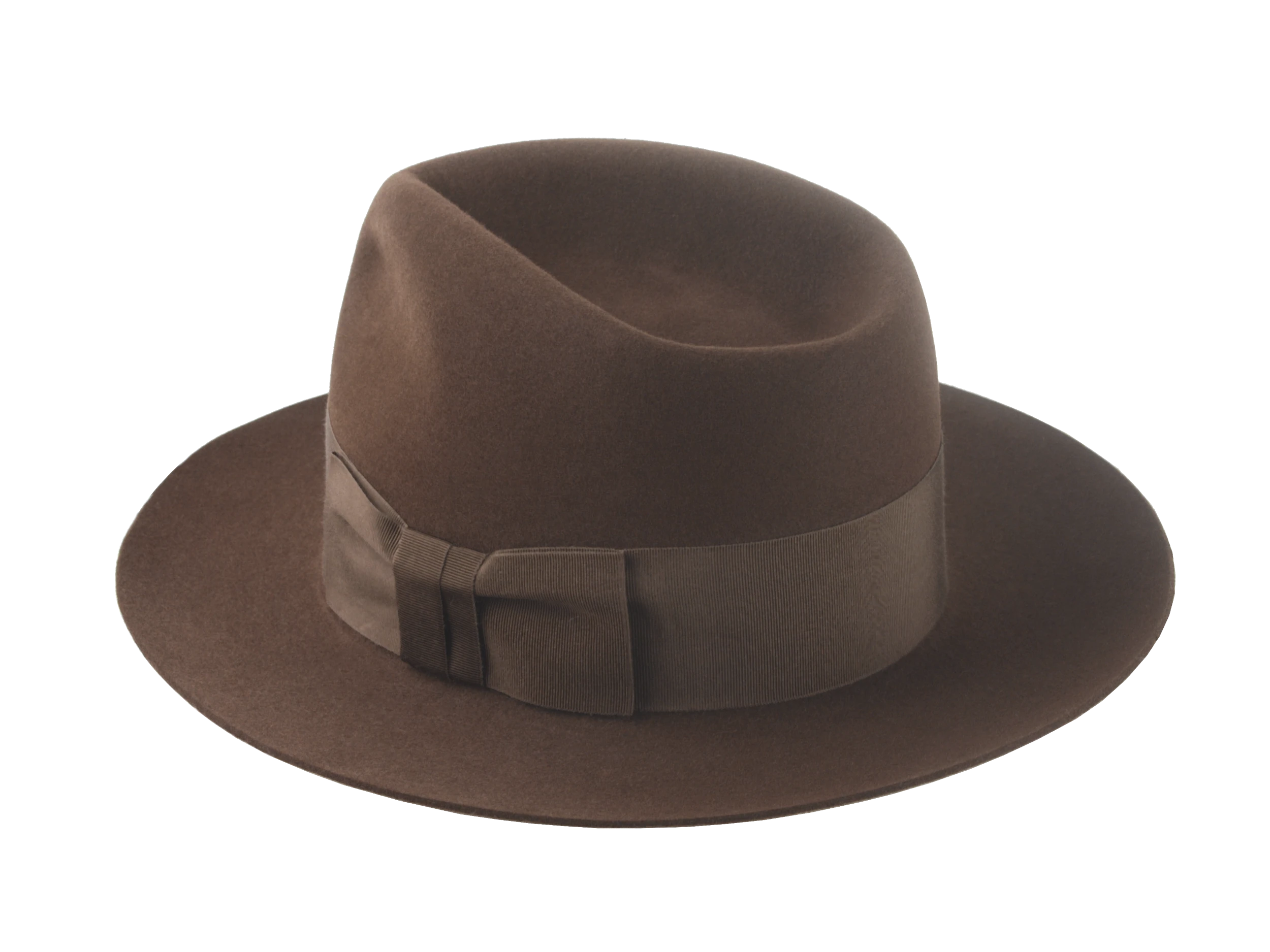 Brown 1940s Slope Back Fedora The Savoy Agnoulita Hats