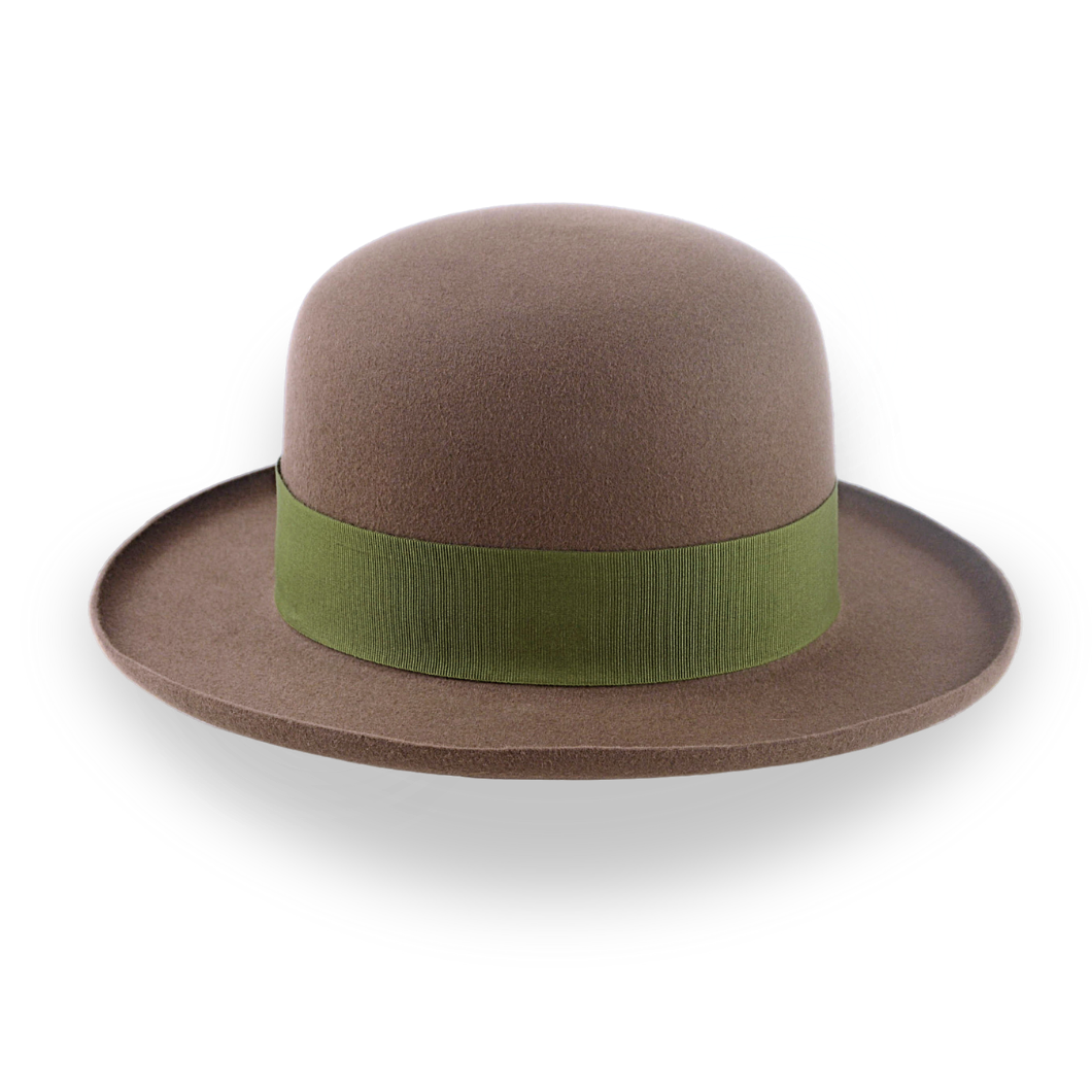Brown Open Crown Felt Hat with Wide Rolled Brim | The Rover - Agnoulita Hats 5 