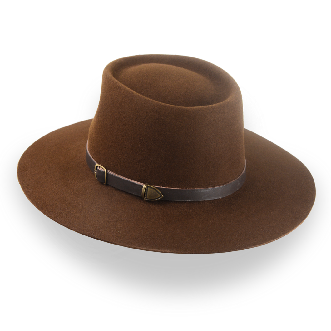 Handcrafted Brown Outback Cowboy Hat | The Centaur - Agnoulita Hats 3 