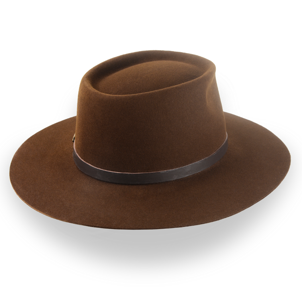 Handcrafted Brown Outback Cowboy Hat | The Centaur - Agnoulita Hats 4 