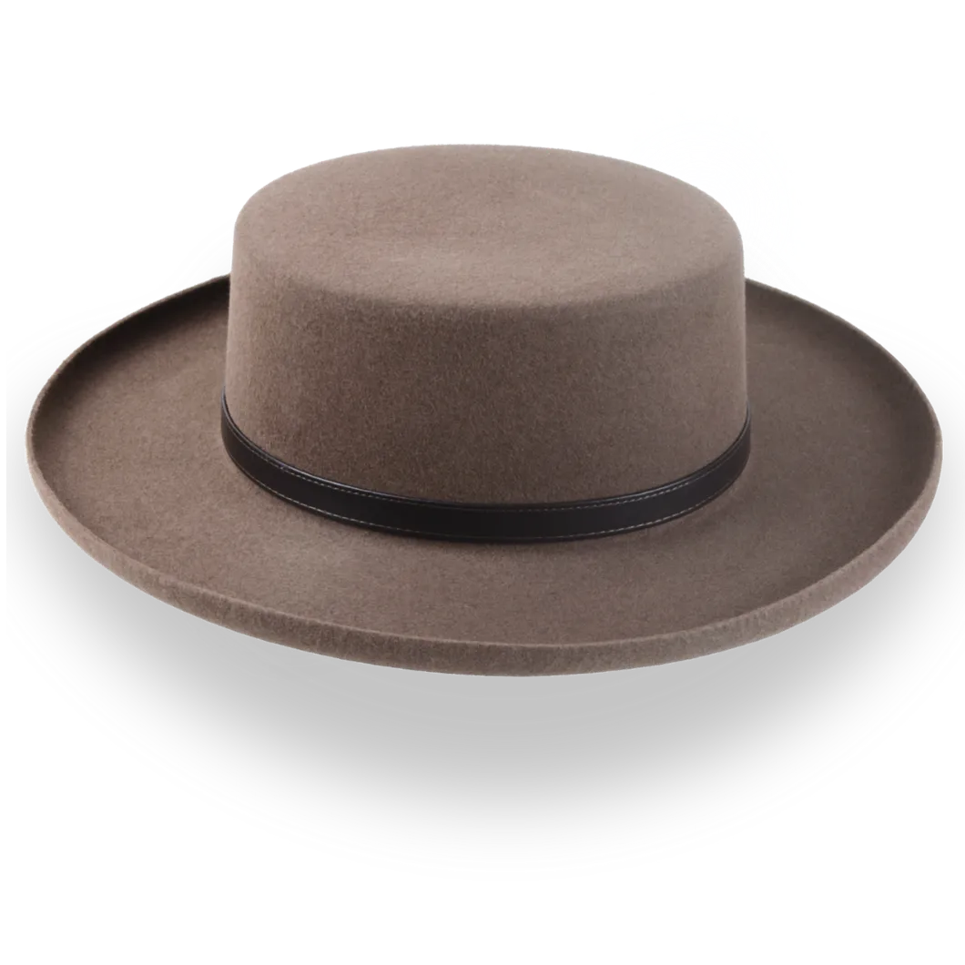 Brown Western Gambler Hat with Rolled Brim | The Ranchero - Agnoulita Hats 5 