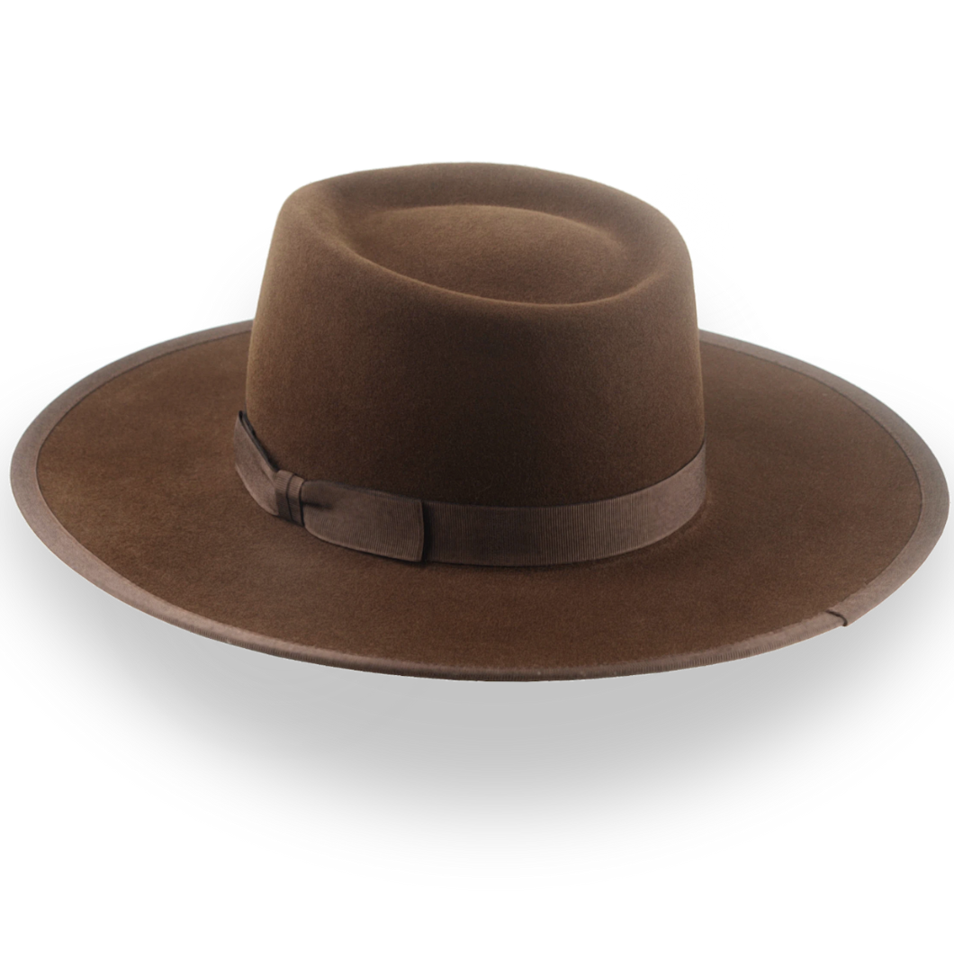 Brown Western Style Cowboy Hat in High-Quality Fur Felt | The Vanguard - Agnoulita Hats 3 