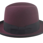 Beaver Felt Homburg Fedora | The AMBASSADOR | Custom Handmade Hat Agnoulita Hats 2 | Beaver fur felt, Burgundy, Center-dent, Custom Beaver Fedora
