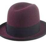 Beaver Felt Homburg Fedora | The AMBASSADOR | Custom Handmade Hat Agnoulita Hats 4 | Beaver fur felt, Burgundy, Center-dent, Custom Beaver Fedora