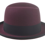 Beaver Felt Homburg Fedora | The AMBASSADOR | Custom Handmade Hat Agnoulita Hats 5 | Beaver fur felt, Burgundy, Center-dent, Custom Beaver Fedora