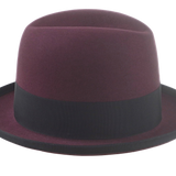 Beaver Felt Homburg Fedora | The AMBASSADOR | Custom Handmade Hat Agnoulita Hats 5 | Beaver fur felt, Burgundy, Center-dent, Custom Beaver Fedora