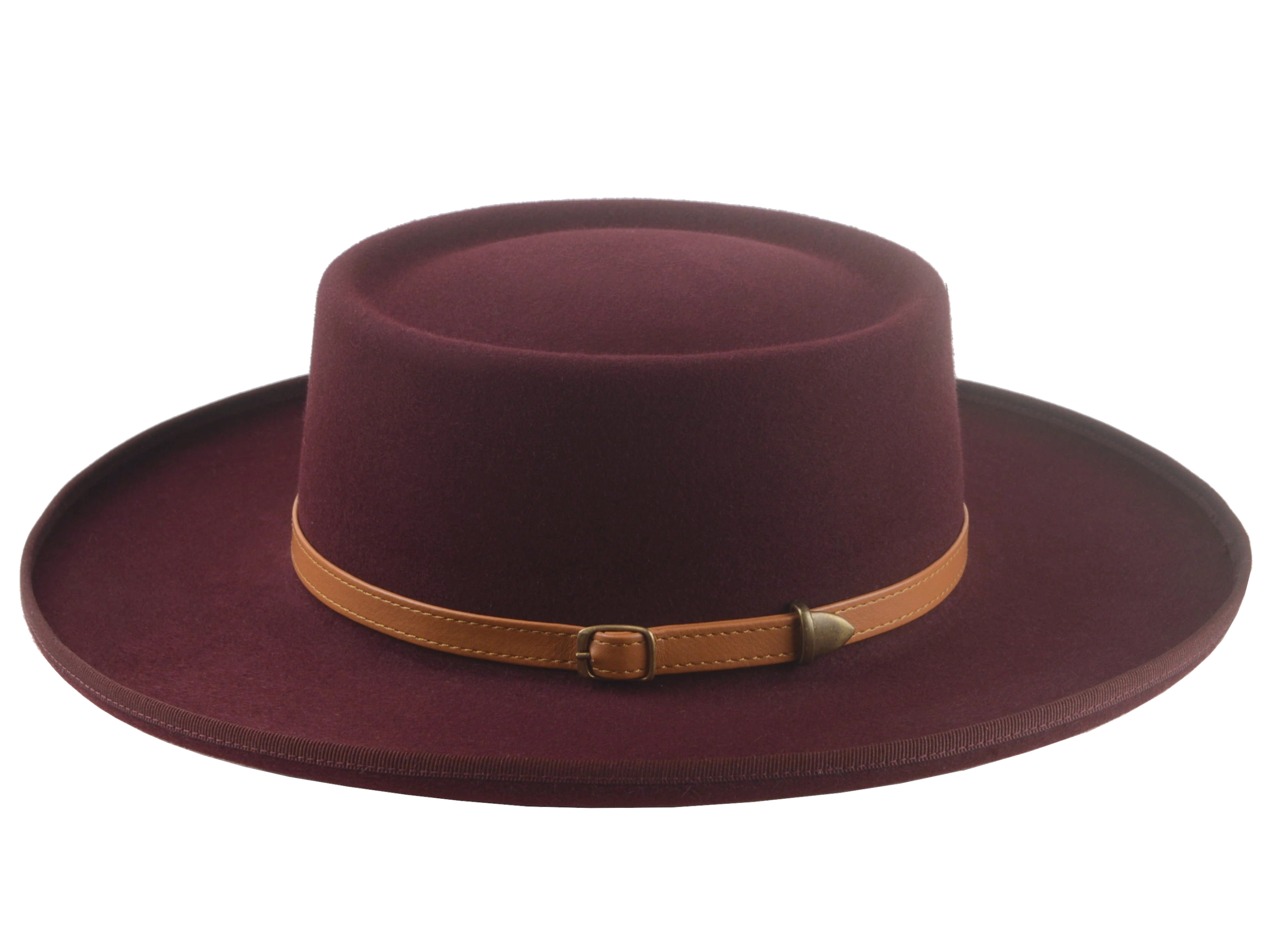 Burgundy Gambler Hat - The Vista | Agnoulita Hats