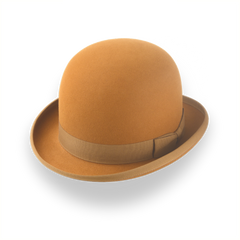 Cappello a bombetta arancione bruciato da uomo in robusto feltro di pelliccia | The Coke