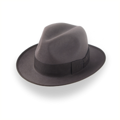 Cappello Fedora Caribou grigio anni '30 in feltro di pelliccia | The Dogal