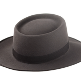 The Oppenheimer: Top view emphasizing the unique creased crown | Agnoulita Hats