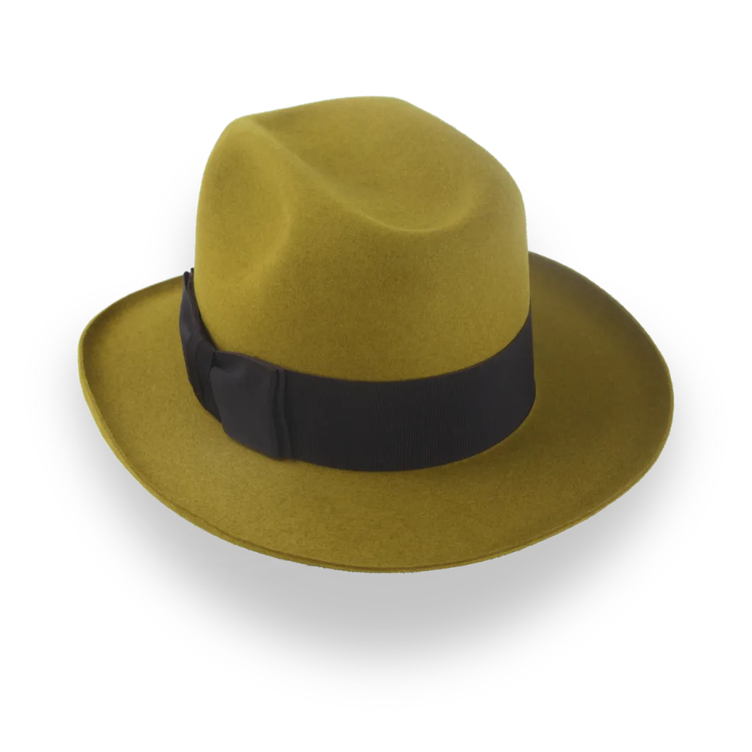 Cattleman Crown Fedora Hat in Premium Beaver Fur Felt | The Erde - Agnoulita Hats 3 