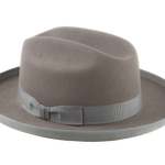 Cattlemans Crease Fedora | The GLOBETROTTER | Custom Handmade Hats Agnoulita Hats 3 | Cattleman, Rabbit fur felt, Sand Grey, Western Style