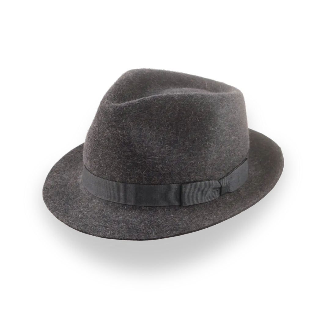 Charcoal Stingy Brim Trilby Hat in Stylish Wool Felt The Tempo
