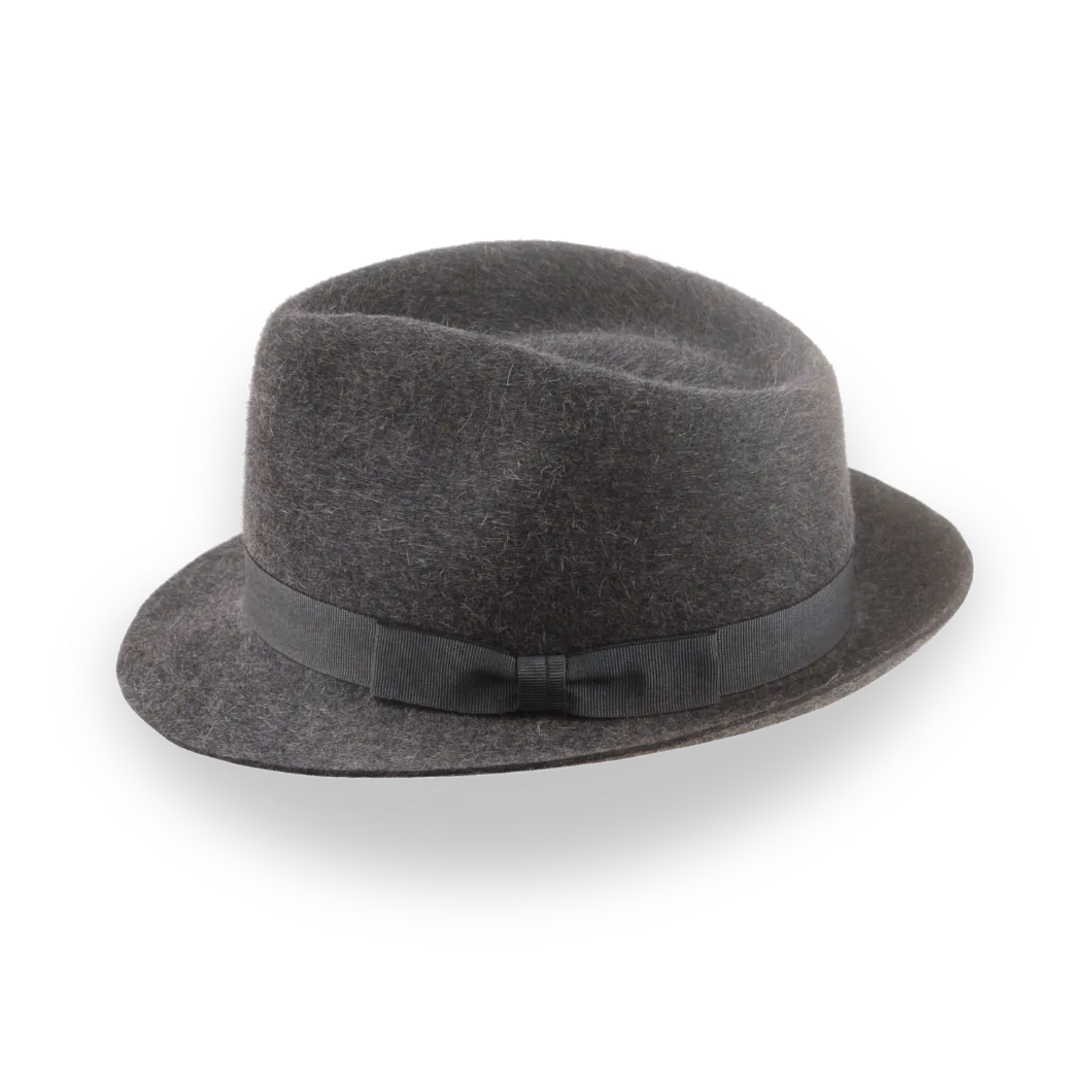 Charcoal Stingy Brim Trilby Hat in Stylish Wool Felt | The Tempo - Agnoulita Hats 2 